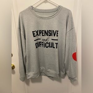 Grey sweatshirt, new and never worn.